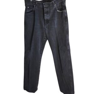 Vintage Wrangler Black Jeans 38x29 Straight Leg Y2K Workwear Utility